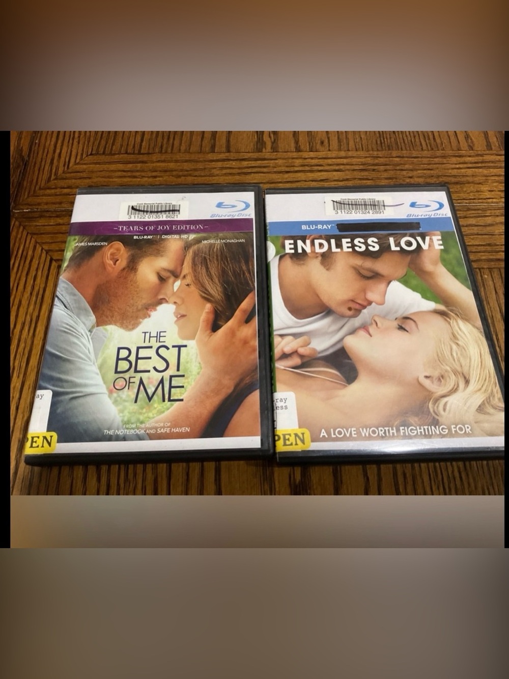The Best of Me & Endless Love romance 💘 Blu-rays